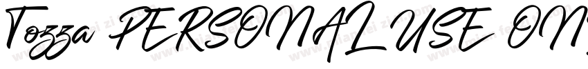 Tozza PERSONAL USE ONLY字体转换